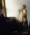 Mujer con collar de perlas barroco Johannes Vermeer